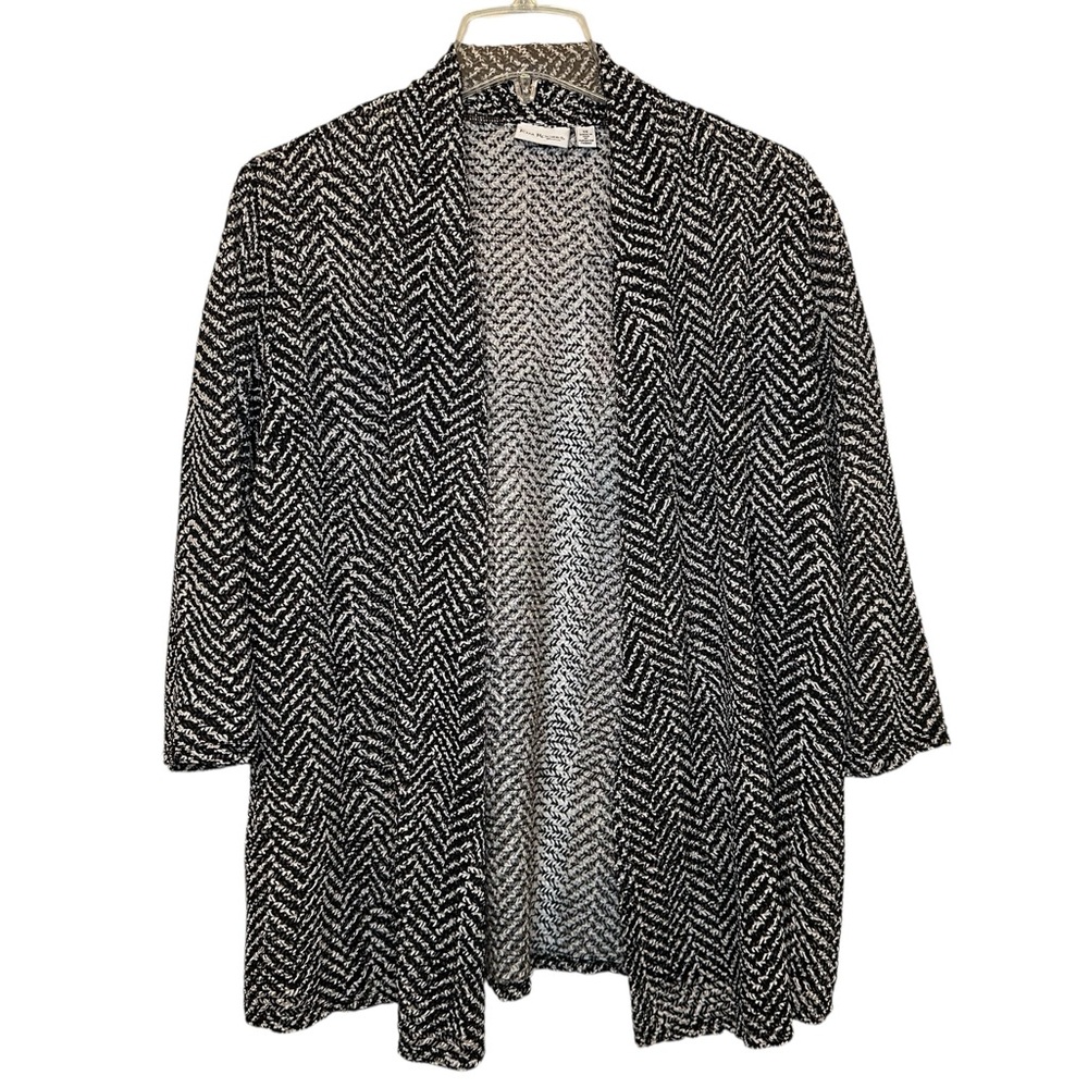Kim Rogers Black and White Knit Cardigan